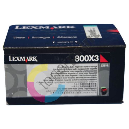 Toner Lexmark 80C0X30, magenta, originál 1