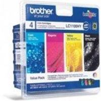 Inkoustové cartridge Brother LC1100HYVALBP, CMYK, BK 900 + CMY 750 stran, originál (1)