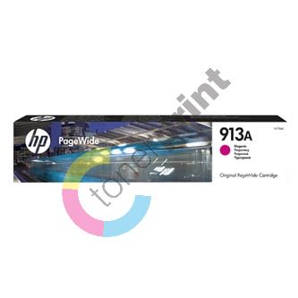 Inkoustová cartridge HP F6T78AE, PageWide 377, 450, magenta, No.913A, originál