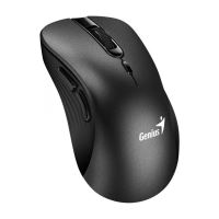 Bezdrátová ergonomická optická myš Genius Ergo 8100S, 1600 DPI, tichá, černá