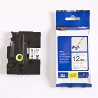 Páska do štítkovače Brother TZe-FX231, 12mm, černý tisk/bílý podklad, flexi, originál (2)