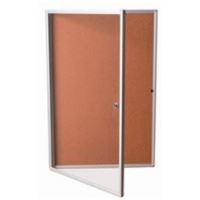 Vertikální vitrína ECO 90 × 120 cm – korková interiérová vitrína s uzamykáním (1)