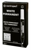 Značkovač Centropen 8586 White Permanent, 2,5 mm, bílý 2 (1)