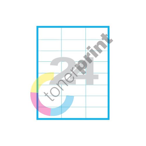 Etikety MP print samolepící A4, 70x37 mm, 24ks/arch, 100 archů, bílé 1