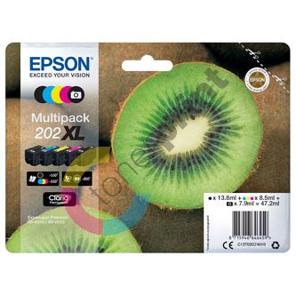 Inkoustová cartridge Epson C13T02G74010, XP-6000, 6005, CMYK, 202XL, originál