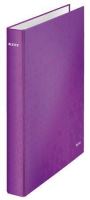 Kroužkový pořadač Leitz Wow, purpurový, 4 kroužky, 40 mm, A4, karton