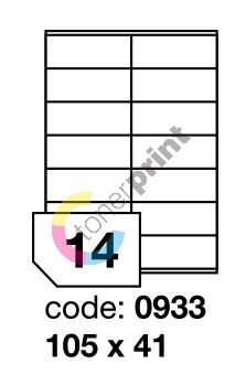 Samolepící etikety Rayfilm Office 105x41 mm 300 archů, inkjet, R0105.0933D 1