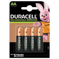 Nabíjecí baterie Duracell AA / HR6 / DX1500 / Mignon, NiMH 1,2 V, 2500 mAh, 4 ks
