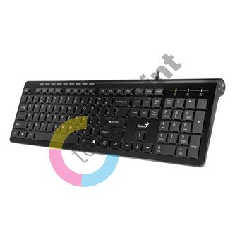 Genius Slimstar 230, klávesnice US, multimediální, slim typ drátová (USB), černá
