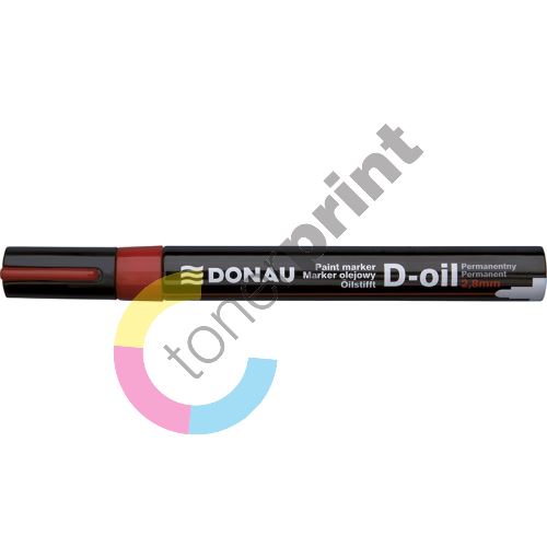 Donau D-oil lakový popisovač, 2,8 mm, červený 1