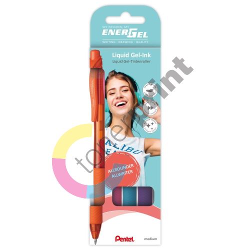 Pentel EnerGel BL107, kuličkové pero, sada 4 mix barvy 1