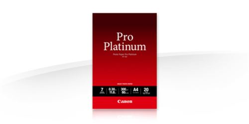 Canon Photo Paper Pro Platinum, foto papír, lesklý, bílý, A4, 300 g/m2, 20 ks, PT-101 A4,