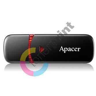 Apacer USB flash disk, USB 2.0, 64GB, AH333, černý, AP64GAH333B-1, USB A, s krytkou