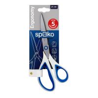 Nůžky kancelářské Spoko Ergonomy, 21 cm, asymetrické, černomodré