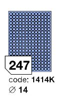 Samolepící etikety Rayfilm Office průměr 14 mm 300 archů, matně modrá, R0123.1414KD