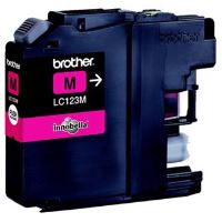 Inkoustová cartridge Brother LC-123M, MFC-J4510DW, Magenta, 600 stran, originál