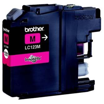 Inkoustová cartridge Brother LC-123M, MFC-J4510DW, Magenta, 600 stran, originál