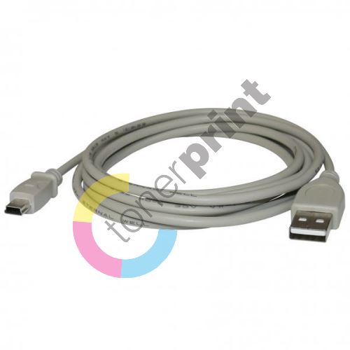 USB (2.0) kabel USB mini k digitalním fotoaparátům, A plug/5pin, 2m, LOGO 1