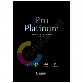 Canon Photo Paper Pro Platinum, foto papír, lesklý, bílý, A4, 300 g/m2, 20 ks, PT-101 A4, inkoustový