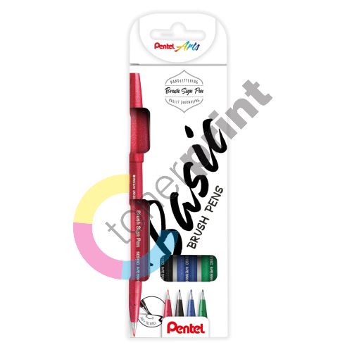 Pentel Brush Sign Pen touch SES15 Basic sada 1