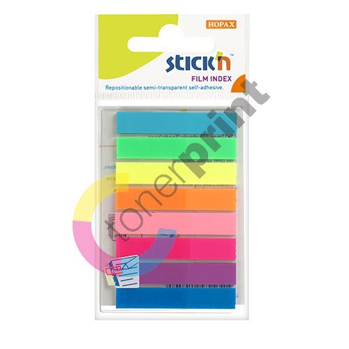 Plastové samolepicí záložky Stick n neonové barvy, 45 x 8 mm 6