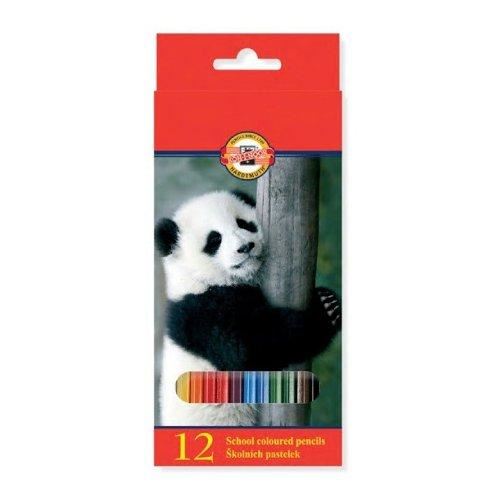 Pastelky Koh-i-noor 3552 Zvířata, šestihranné, 12 barev