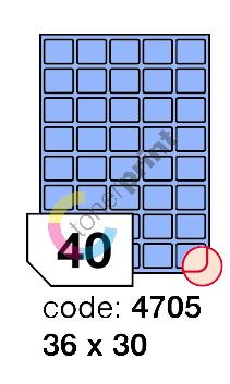 Samolepící etikety Rayfilm Office 36x30 mm 300 archů, matně modrá, R0123.4705D 1