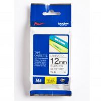 Páska do štítkovače Brother TZe-231, 12mm, černý tisk/bílý podklad, originál (2)