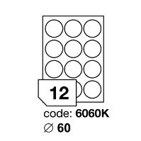 Samolepící etikety Rayfilm Synthetic průměr 60 mm 100 archů, průsvitné, R0360.6060KA