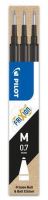 Náplň do rolleru "Frixion", černá, 0,7 mm, vymazatelná, PILOT BLS-FR-7-B-S3