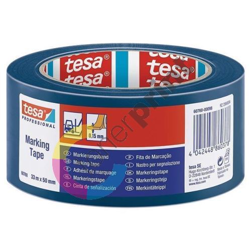Vyznačovací páska na podlahy Professional, modrá, 50 mm x 33 m, Tesa 1