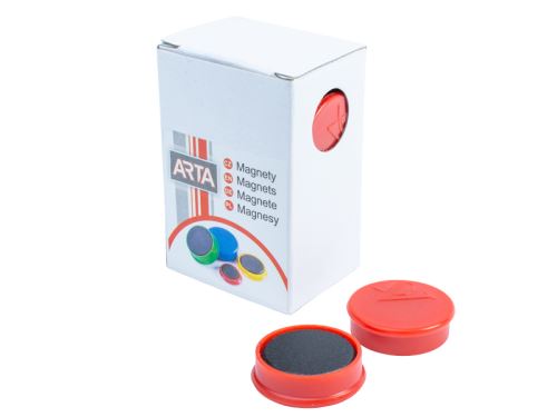 Magnety Arta průměr 25mm, červené, 10ks