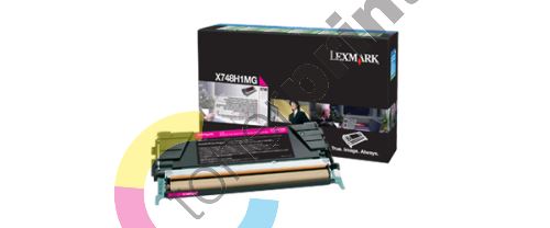 Toner Lexmark X748H1MG, magenta, return, HC, originál 1