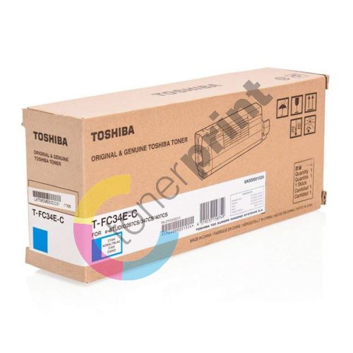 Toner Toshiba T-FC34EC, cyan, 6A000001524, originál 1