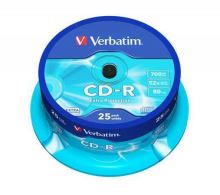 Verbatim CD-R DataLife 700 MB 52× Extra Protection, 25 ks Cake Box – 43432
