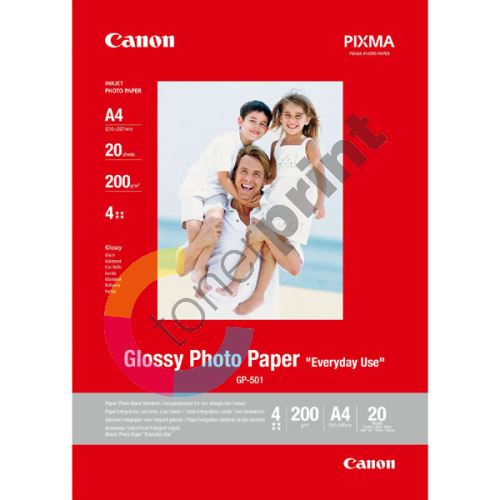 Canon Glossy Photo Paper, foto papír, lesklý, GP-501, bílý, A4, 210 g/m2, 20 ks 1
