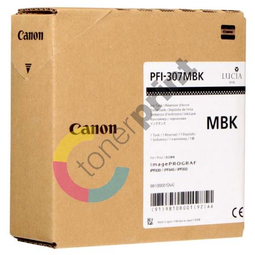 Cartridge Canon PFI-307MB, 9810B001, black, originál 1