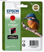 Inkoustová cartridge Epson T1597, C13T15974010, Red, 17 ml, Stylus Photo R2000, originál