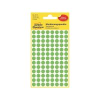 Etikety na ruční popis kolečko průměr 8 mm - světle zelené - 3179