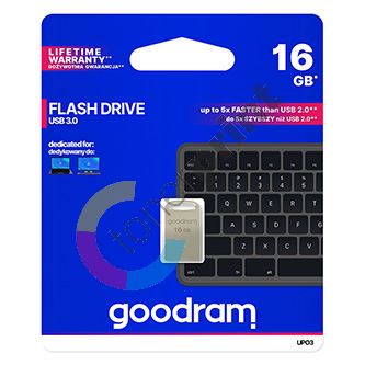 16GB Goodram UPO3, USB flash disk 3.0, stříbrná