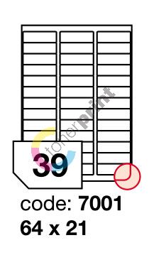 Samolepící etikety Rayfilm Office 64x21 mm 300 archů, laser, R0119.7001D 1