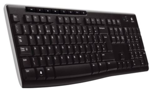 Bezdrátová klávesnice Logitech K270, CZ/SK, 2,4 GHz USB Unifying, černá