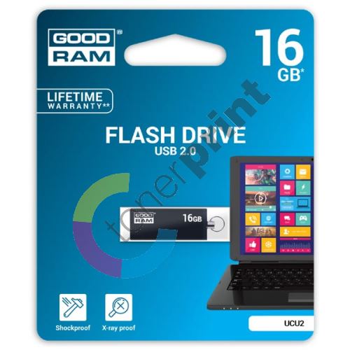 Goodram USB flash disk 2.0, 16GB, UCU2, černý, UCU2-0160K0R11 1
