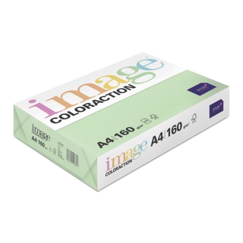Barevný papír IQ MG 28 A4 120g zelená 1bal/250ks 3
