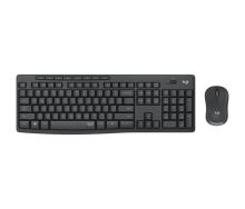 Tichý bezdrátový set klávesnice a optické myši Logitech MK295, CZ/SK, USB, Graphite