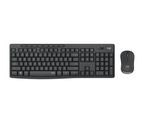 Tichý bezdrátový set klávesnice a optické myši Logitech MK295, CZ/SK, USB, Graphite