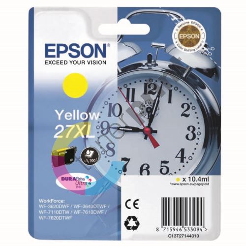 Cartridge Epson C13T27144012, yellow, 27XL, originál 1