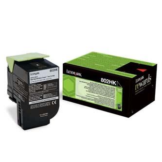 Toner Lexmark 80C2HK0, CX410, 510, 802HK, black, originál