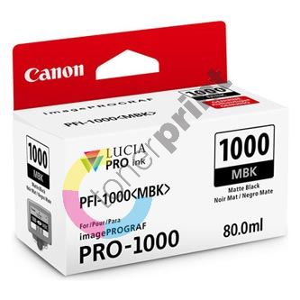 Inkoustová cartridge Canon PFI-1000MBK, ImagePrograf Pro 1000, black, 0545C001, originál