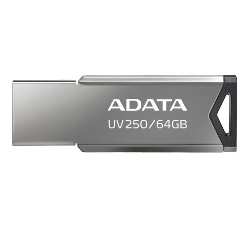 USB flash disk ADATA UV250 64 GB, USB 2.0, kovový, černý